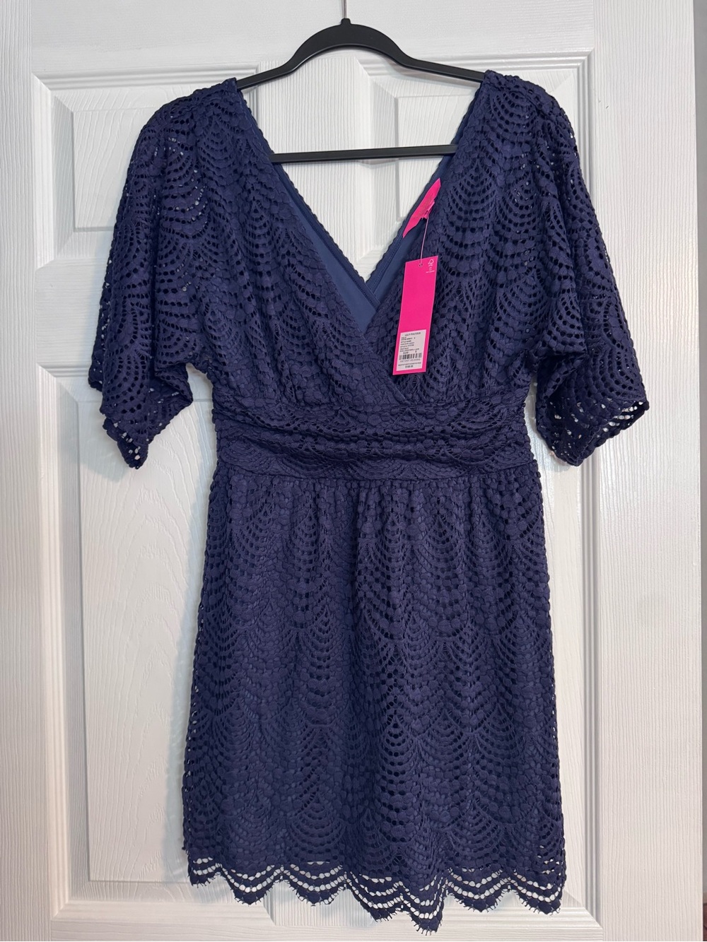 Lilly Pulitzer - Parigi True Navy Crochet Lace Romper - NWT